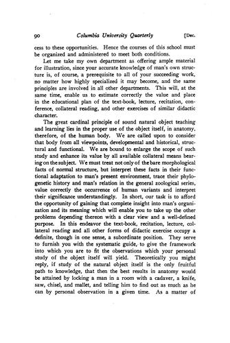 Methods and scope of natural object teaching in the medical school