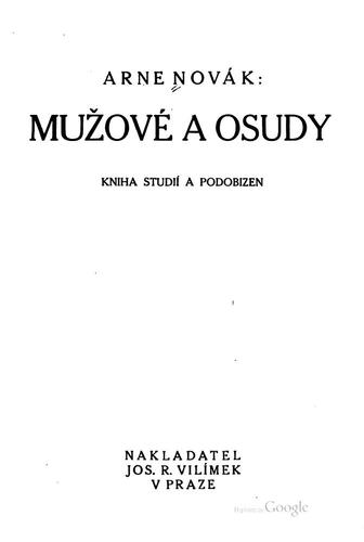Muẑové a osudy: Kniha studií a podobizen