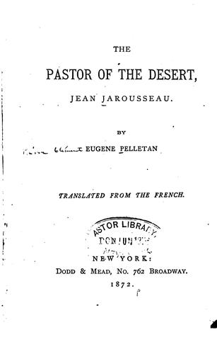The Pastor of the Desert, Jean Jarousseau