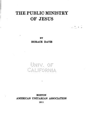 The Public Ministry of Jesus