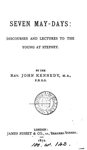 Seven May-days: discourses and lectures