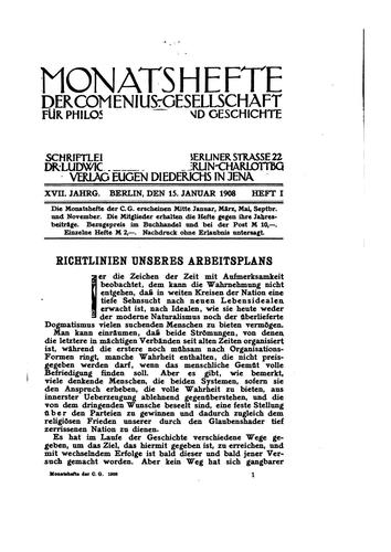 Monatshefte der Comenius-gesellschaft für Kultur und Geistesleben