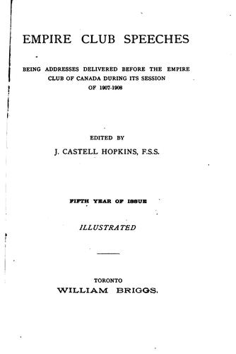 Empire Club Speeches