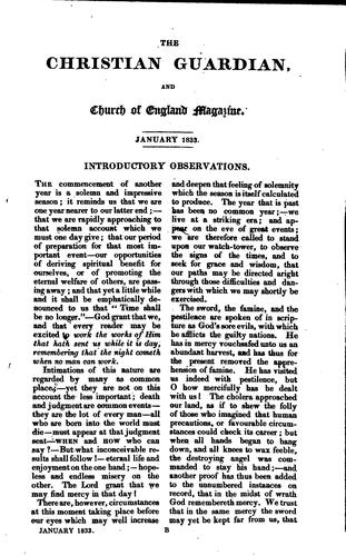 THE CHRISTIAN GUARDIAN, AND CHURCH OF ENGLAND MAGAZINE FOR MDCCCXXXIII