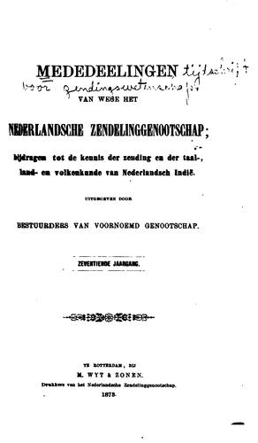 Tijdschrift voor zendingswetenschap, mededeelingen