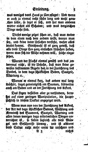 Nachricht von Erbauung und Zurichtung des feinen Flachses, wie solcher zu denen Battisten ...