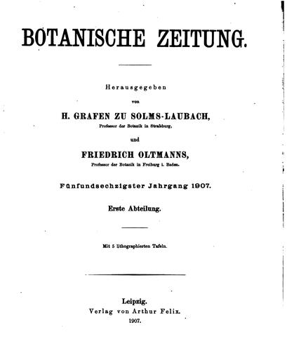 Botanische Zeitung