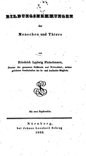 Bildungshemmungen der Menschen und Thiere