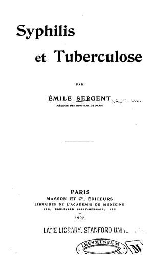 Syphilis et tuberculose