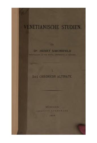 Venetianische Studien