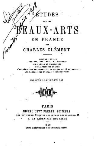 Études sur les beaux-arts en France