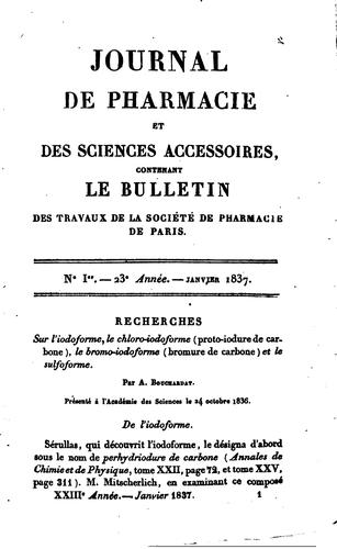 Journal de pharmacie et des sciences accessoires