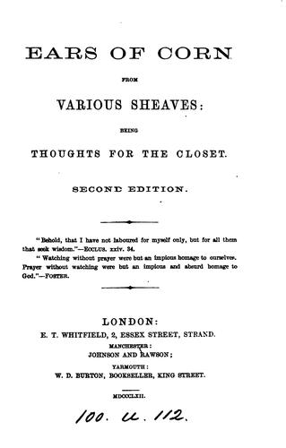 Ears of corn from various sheaves