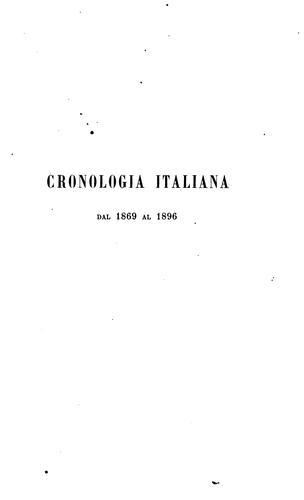Cronologia italiana dal 1869 al 1896