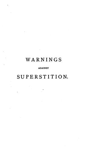 Warnings against superstition, 4 sermons