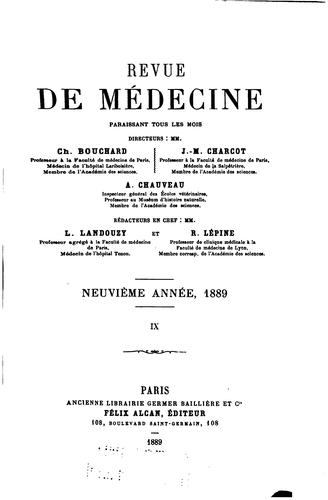 Revue de medecine