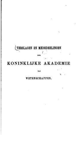 Verslagen en Mededeelingen