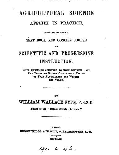 Agricultural science applied in practice