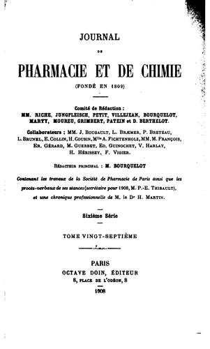 Journal de pharmacie et de chimie