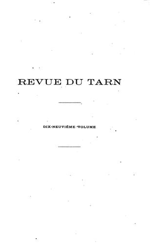 Revue historique, scientifique & littéraire du département du Tarn (ancien ...