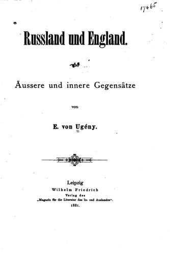 Russland und England: Äussere und innere Gegensätze
