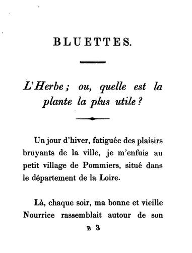 Bluettes: pour amuser les enfants, by a French lady