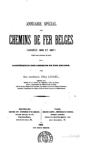 Annuaire spécial des chemins de fer belges.