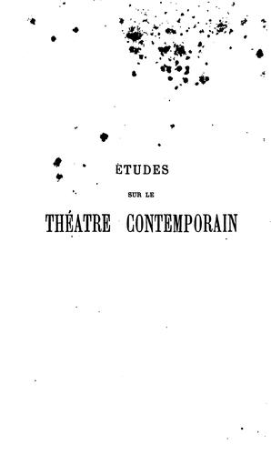 Etudes Sur Le Theatre Contemporain
