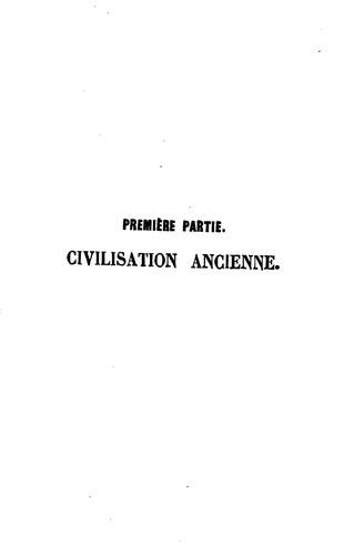 Chronologie universelle de la civilisation: ou, histoire de la société ...