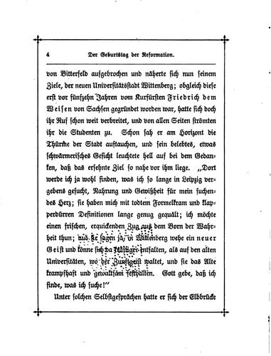 Der Geburtstag der Reformation; und, ein Tag aus Dr. Martin Luthers Leben