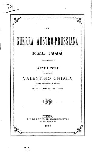 La Guerra austro-prussiana nel 1866