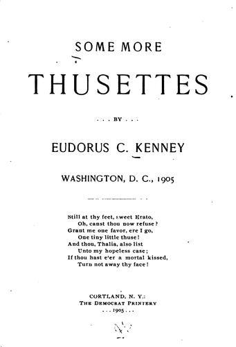 Some More Thusettes: Poems