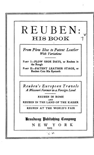 Reuben, His Book