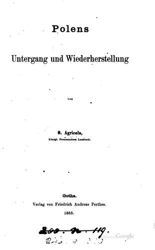 Polens Untergang und Wiederherstellung