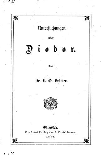 Untersuchungen über Diodor