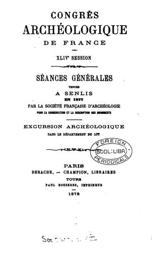 Séances générales tenues à ... en ... par la Société française pour la ...