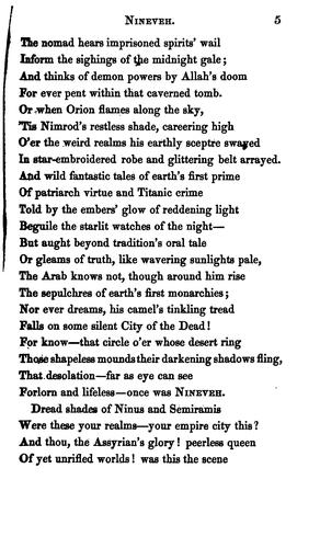 Nineveh: A Prize Poem Recited in the Theatre, Oxford, July III. MDCCCLI.