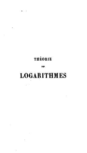 Théorie des logarithmes