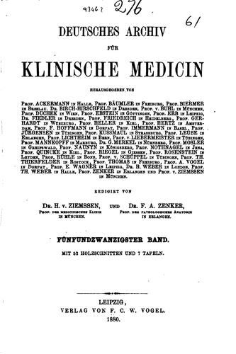 Deutsches archiv fuer klinische medizin