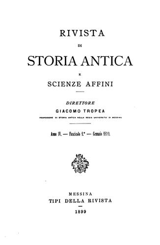 Rivista di storia antica