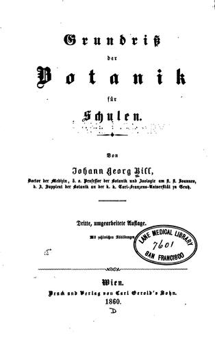 Grundriss der Botanik für Schulen