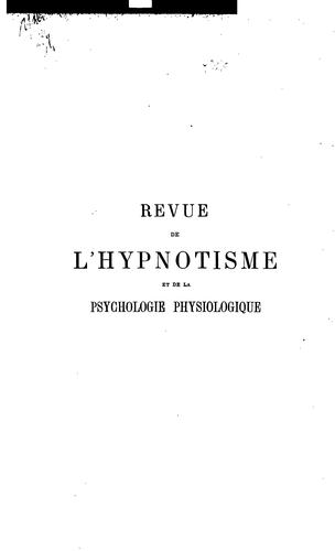 Revue de psychothérapie et de psychologie appliquée ...