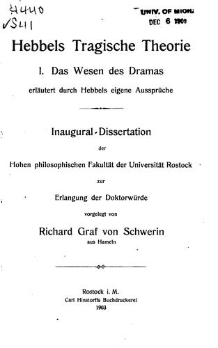 Hebbels tragische Theorie