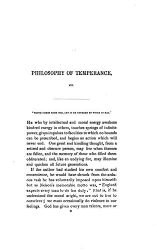 On the philosophy of temperance, and the physical causes of moral sadness: By William Moore ...