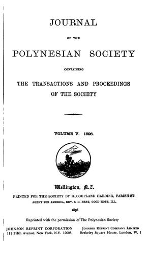 The Journal of the Polynesian Society