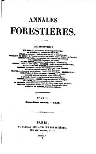 Annales forestières