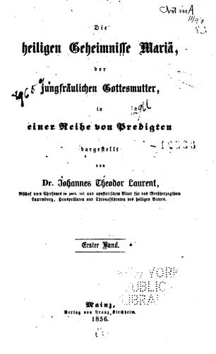 Die Heiligen Geheimnisse Mariä, der jungfräulichen: Gottesmutter, in einer ...