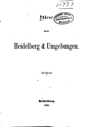 Führer durch Heidelberg& Umgebungen