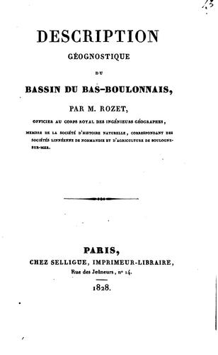 Description géognostique du bassin du Bas-Boulonnais