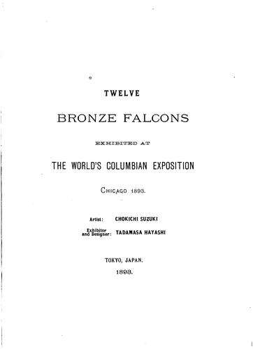 Twelve Bronze Falcons Exhibited at the World's Columbian Exposition, Chicago ...